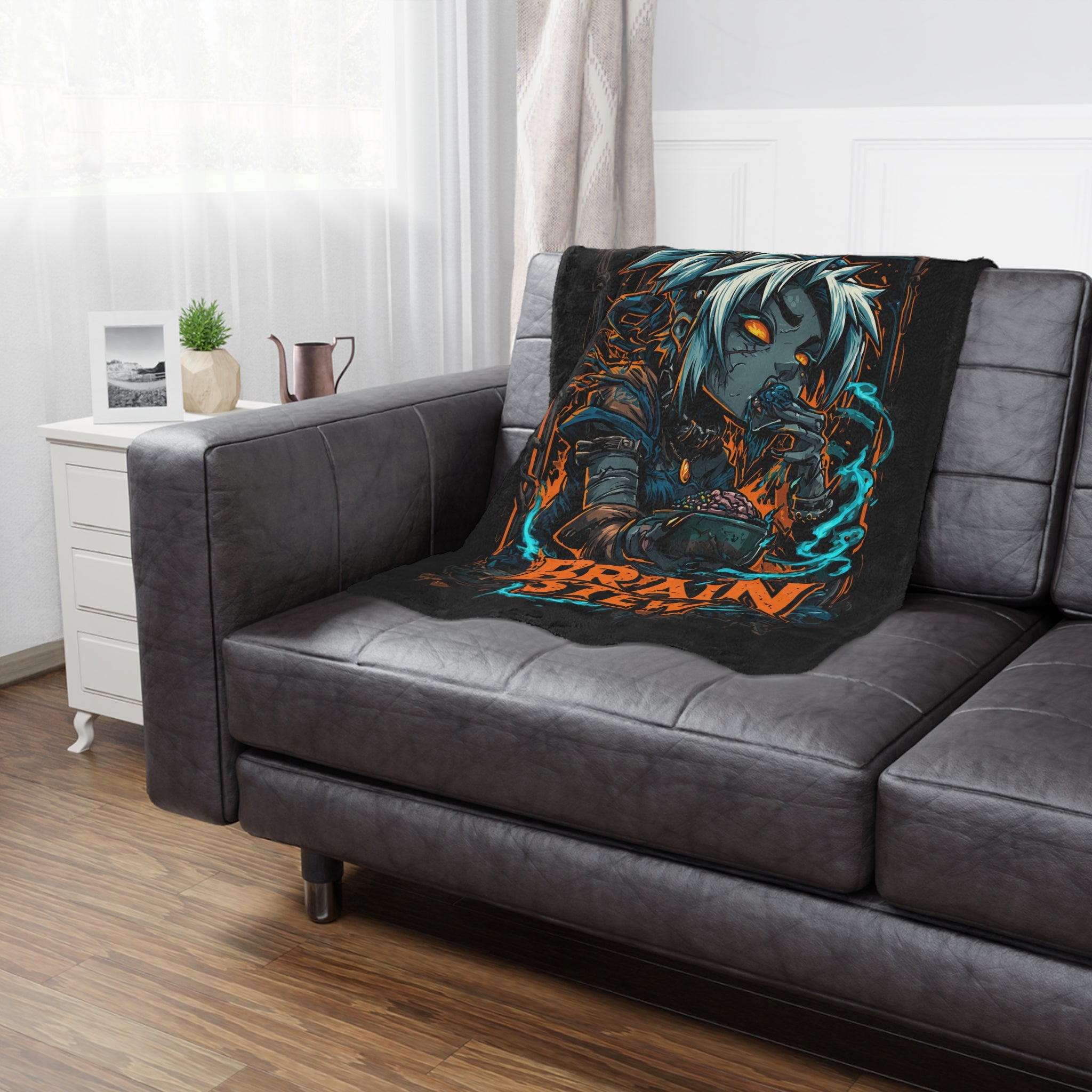 Brain Stew Minky Blanket - Cozy Gaming Throw for Nerds and Gamers